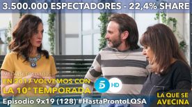 LQSA 9x19 Audiencias