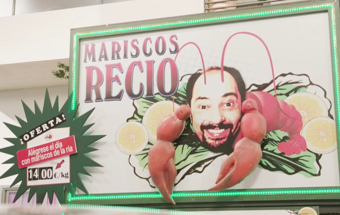 Cartel de Mariscos Recio