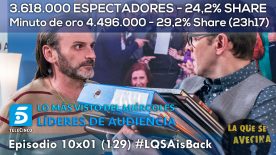 LQSA 10x01 - Audiencias MINUTO DE ORO