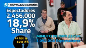 LQSA 11x09 - Audiencias con Minuto de Oro